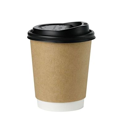 Tasse à double paroi en carton 200 ml Ø 80 Marron (500 pièces) [GB-DHD04872]