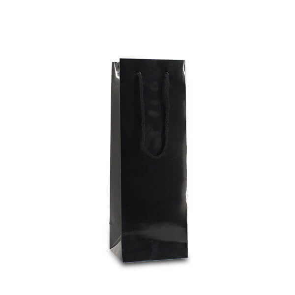 Wine bags 12+10x35cm Black (100 pcs)