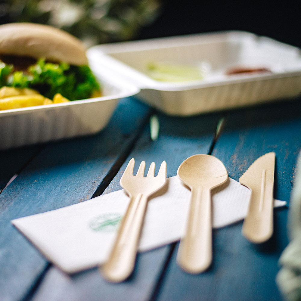 Cuillère en papier 16,5 cm marron (1000 pièces) [GB-DSE06365]