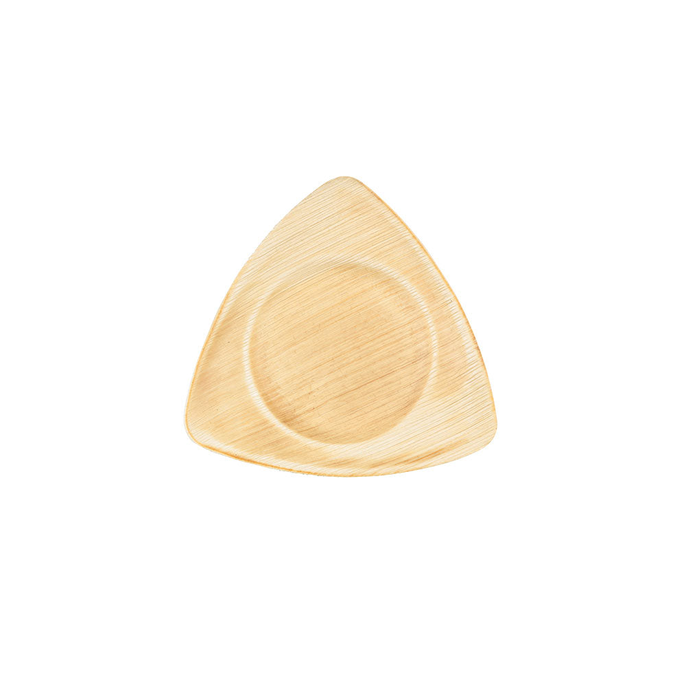 Assiette plate triangulaire en forme de feuille de palmier 15x2x15 cm (200 pièces) [GB-DTW05440]
