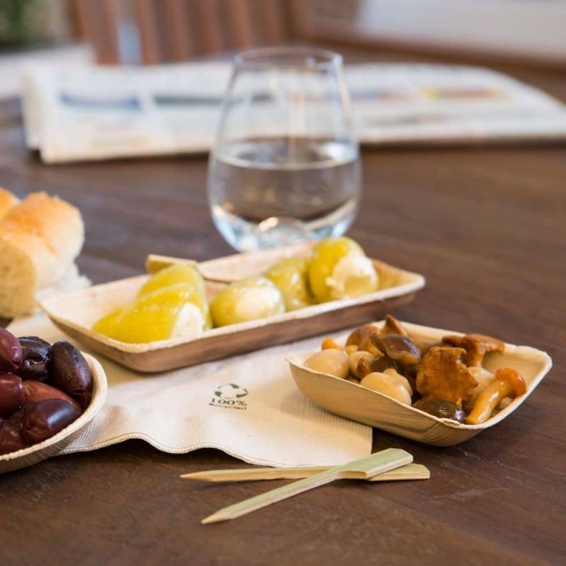 Bol en feuille de palmier 8,1x2,4x16 cm 125 ml (400 pièces) [GB-DTW05474]