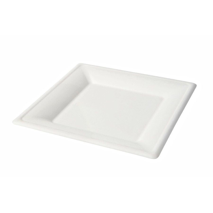Sugarcane-plates 26x26 cm square (500 pieces)