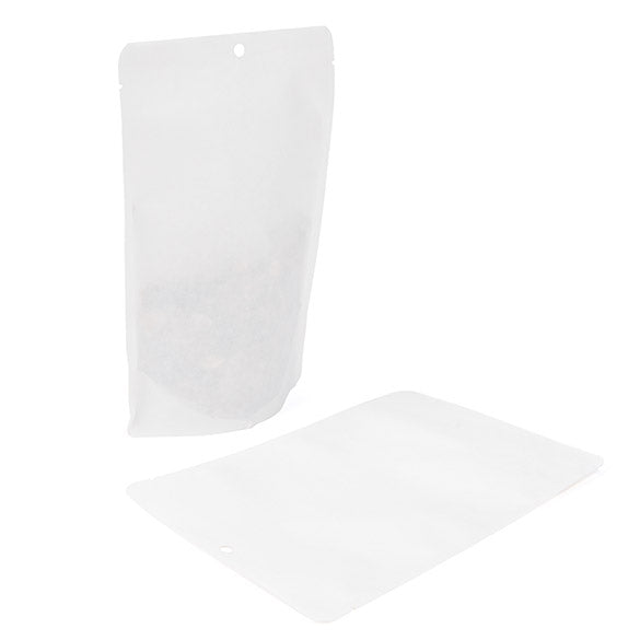 Sachet Doypack Ecologique Kraft Blanc 14,9x8,9x23,2 cm (100 pièces) [SUPEK7W]