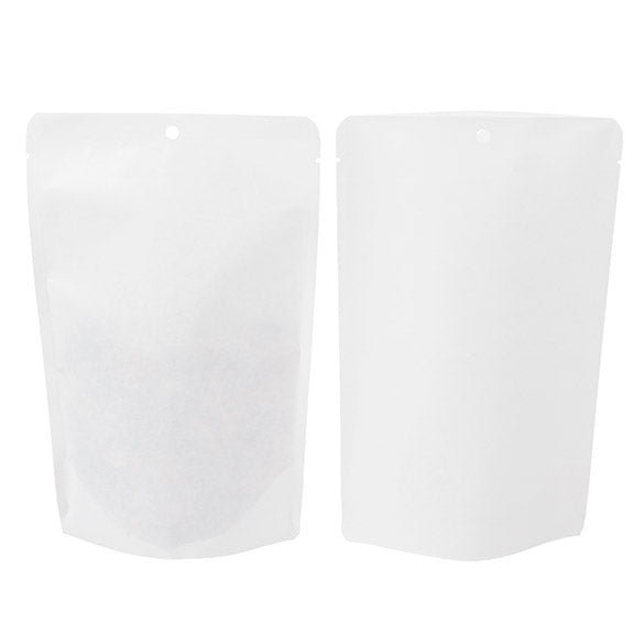 Sachet Doypack Ecologique Kraft Blanc 14,9x8,9x23,2 cm (100 pièces) [SUPEK7W]