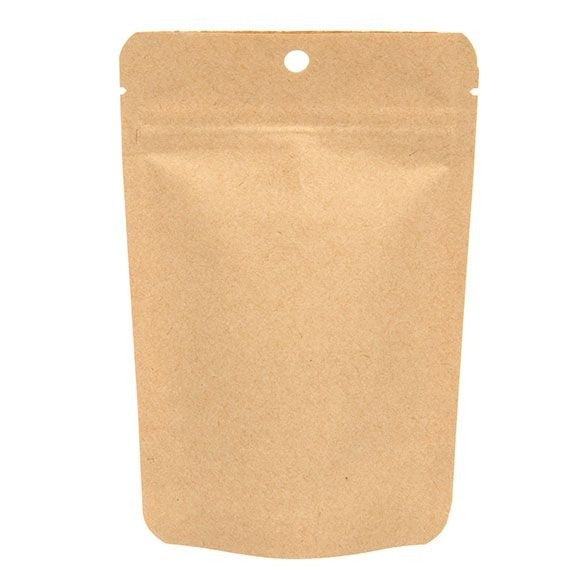 Doypack Kraft compostable 10,2x6x15,2cm | 57g (100 pièces) [ZBGEK2]