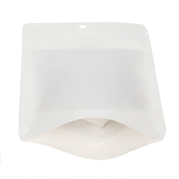 Doypack Compostable Kraft Blanc 10,2x6x15,2cm | 57g (100 pièces) [ZBGEK2W]