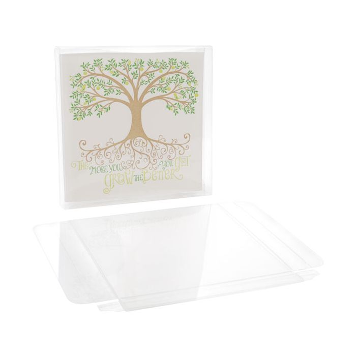Boites cadeau plastique à transparence cristalline 13x1.6x12.9cm (25 Pièces) [FB11]