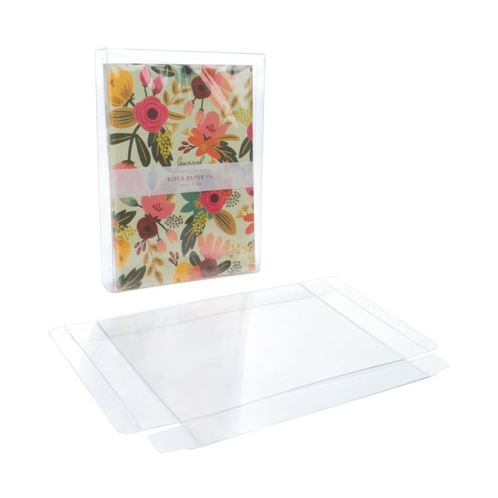Boites cadeau plastique à transparence cristalline 13.7x2.5x18.7cm (25 Pièces) [FB15]