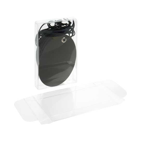 Boites cadeau plastique à transparence cristalline 5.4x1.3x9.2cm (25 Pièces) [FB288]