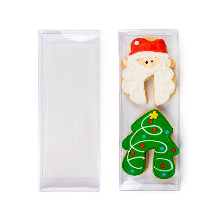 Boites cadeau plastique 7,6x2,5x20,3 cm Transparence Cristalline (25 pièces) [FB302]