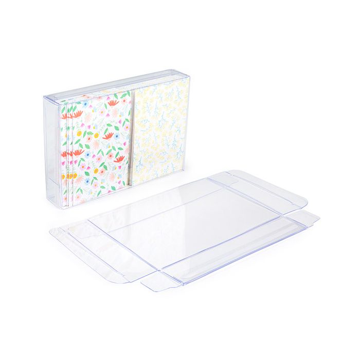Boites cadeau plastique 8,9x2,5x12,7 cm Transparence Cristalline (25 pièces) [FB303]