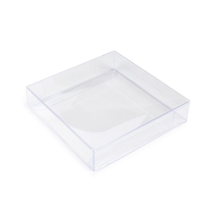 Boites cadeau plastique 11,4x2,5x11,4 cm Transparence Cristalline (25 pièces) [FB304]