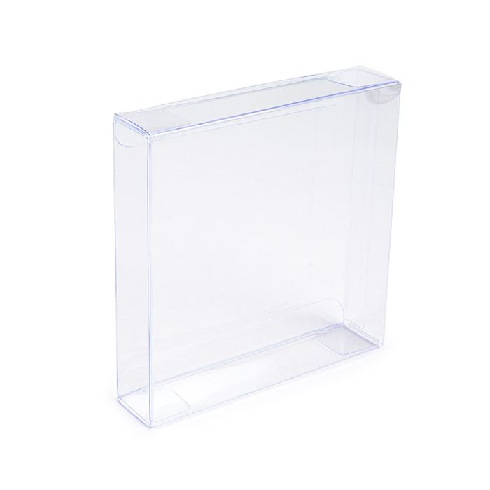 Boites cadeau plastique 11,4x2,5x11,4 cm Transparence Cristalline (25 pièces) [FB304]