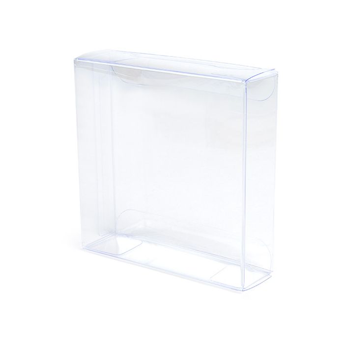 Boites cadeau plastique 8,9x2,5x8,9 cm Transparence Cristalline (25 pièces) [FB305]