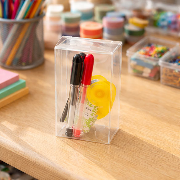 Boites cadeau plastique à transparence cristalline 5.4x1.7x9.2cm (25 Pièces) [FB36]