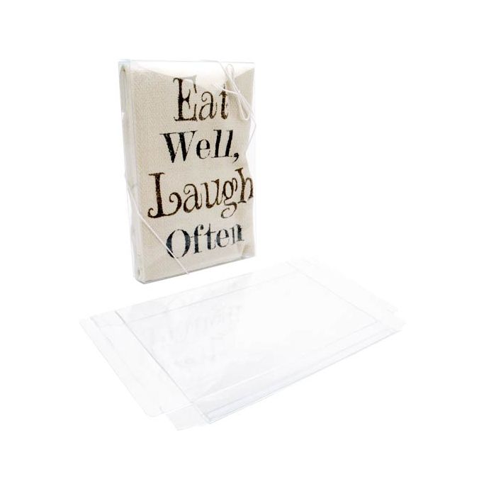 Boites cadeau plastique à transparence cristalline 14.9x2.5x22.7cm (25 Pièces) [FB44]