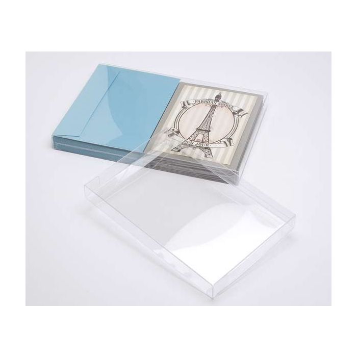 Boites cadeau plastique à transparence cristalline 14.9x2.5x22.7cm (25 Pièces) [FB44]