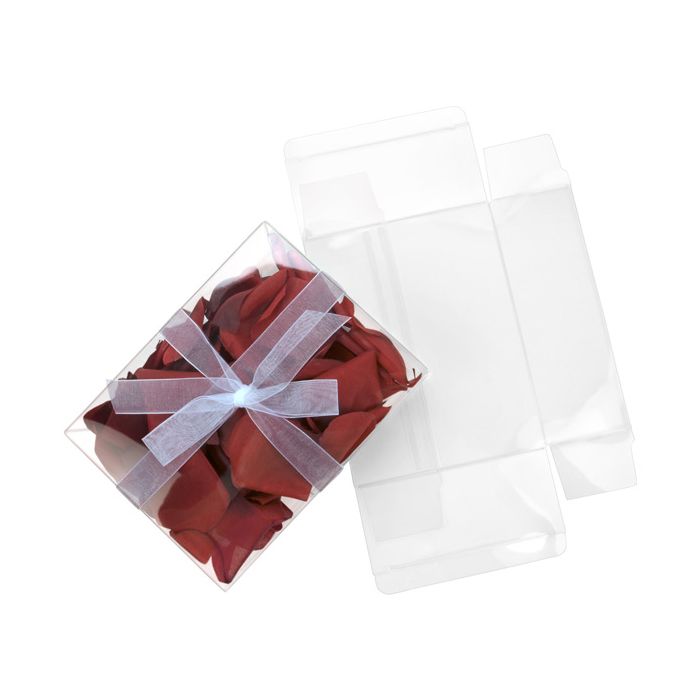 Boites cadeau plastique à transparence cristalline 11.4x5.1x14.9cm (25 Pièces) [FB54]