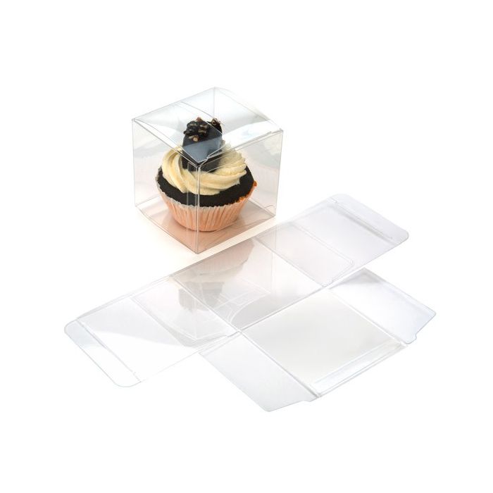 Boites cadeau plastique à transparence cristalline 7.6x7.6x7.6cm (25 Pièces) [FB58]