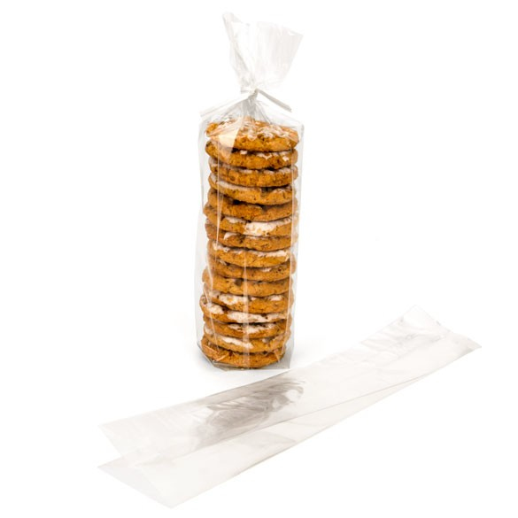 Sac à soufflet transparence cristalline 4.4x4.4x21.6cm (100 pièces) [FDAGB8]