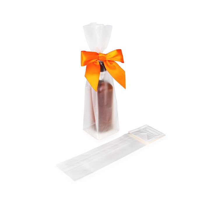 Sachet à soufflet à fond plat Glacé 5,1x5,1x21cm avec insert en papier (100 pièces) [FFGPB11]