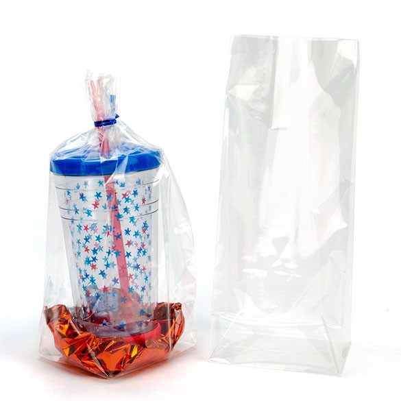 Sachet SOS à fond plat transparence cristalline 10.2x7.6x25.4cm (100 pièces) [FGCC5]