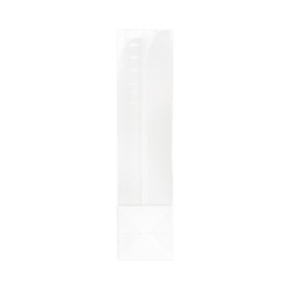 Sachet SOS à fond plat en papier et à transparence cristalline 5.1x5.1x21cm (100 pièces) [FGPB11]