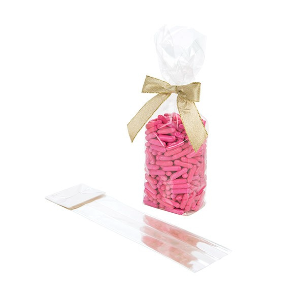 Sachet SOS à fond plat en papier et à transparence cristalline 6.7x4.8x26cm (100 pièces) [FGPB13]