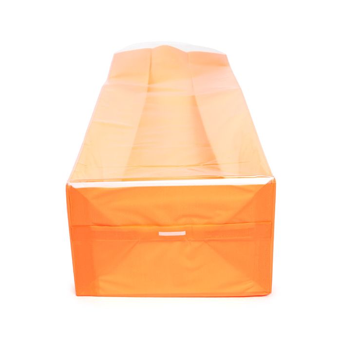 Sachet à soufflet à fond plat Neon Orange 8,9x5,7x30,5cm avec insert en papier (100 pièces) [FGPB16NO]
