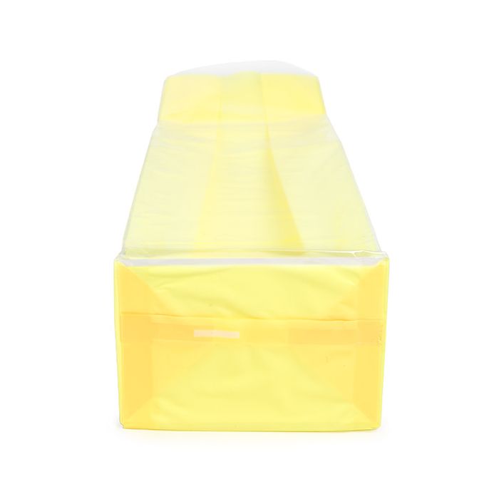 Sachet à soufflet à fond plat Neon jaune 7x5,1x25,4cm avec insert en papier (100 pièces) [FGPB17NY]
