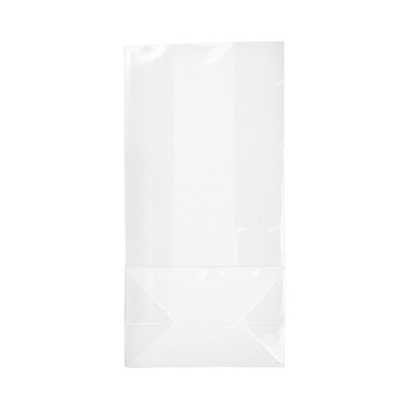 Sachet SOS à fond plat en papier et à transparence cristalline 10x6x20cm (100 pièces) [FGPB4]