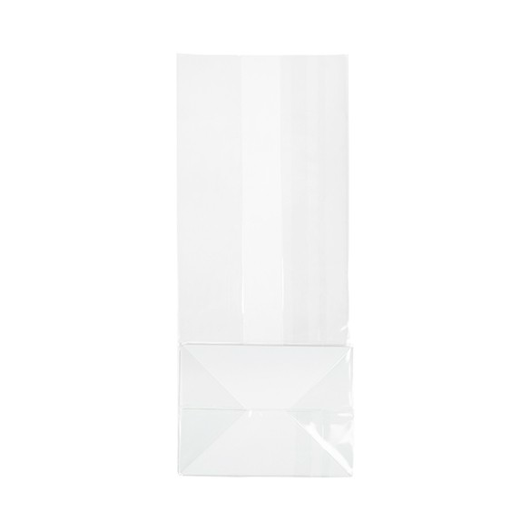 Sachet SOS à fond plat en papier et à transparence cristalline 10.2x7.6x25.4cm (100 pièces) [FGPB5]