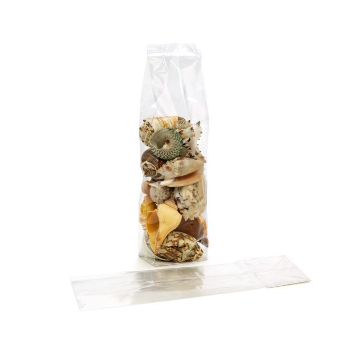 Sac à fond pliant thermoscellable 6.4x5.1x24.8cm avec insert en papier (100 pièces) [FGPBH12]