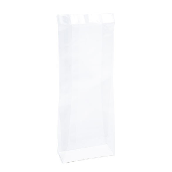 Sachet a soufflet et socle en papier ultra transparent 76x32x210 mm (100 pièces) [FGPBH14]