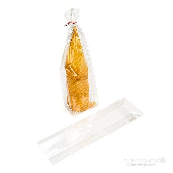 Sachet SOS à fond plat transparence cristalline 8.9x5.7x30.5cm (100 pièces) [FGCC16]
