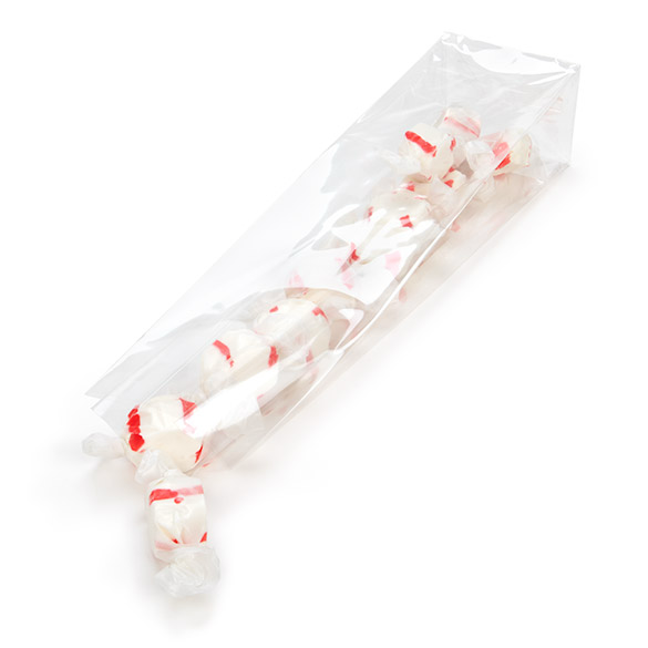 Clear Flat Bottom Gusset Bags 6.7 x 4.8 x 26cm (100 Pieces) [FG13]