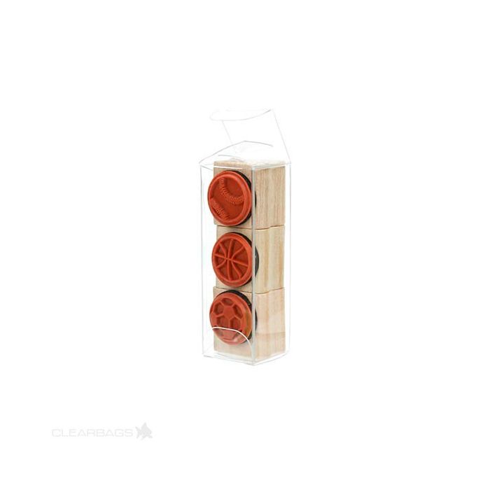 Boites cadeau plastique à transparence cristalline 2.5x2.5x7.6cm (25 pièces) [FPB135]