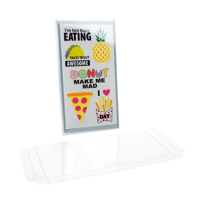 Boites cadeau plastique à transparence cristalline 11.1x1.6x21.1cm (25 pièces) [FPB156]