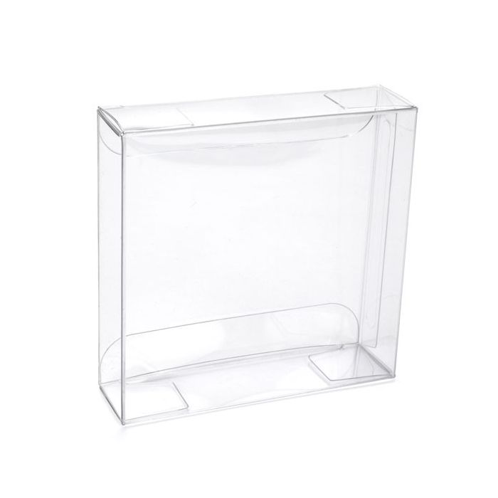 Boites cadeau plastique à transparence cristalline 9.2x2.5x9cm (25 pièces) [FPB235]