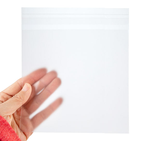 Sachet Plastique glacés 14x14 cm Rabat Adhésif (100 pièces) [B55FXL]