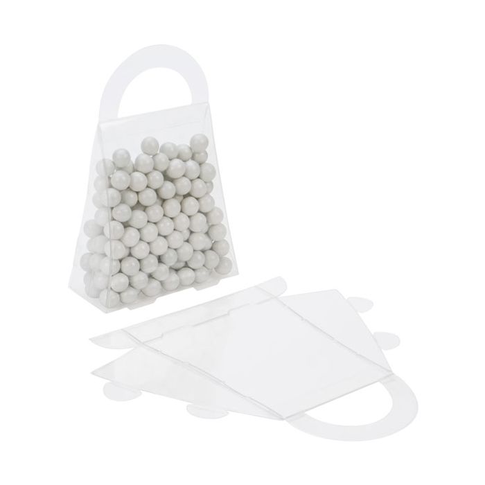 Boite à conformité alimentaire en forme de sac à main 8.9 x 3.8 x 10.2cm (25 Pièces) [FS210]