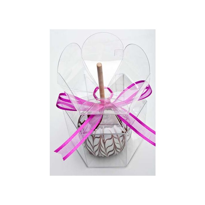 Boite à conformité alimentaire avec dessus en forme de fleur 9.5 x 9.5 x 10.2cm (25 Pièces) [FS212]