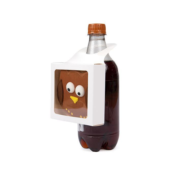 Boite Kraft Blanc avec Fenêtre 9,2x2,9x9,2 cm (25 pièces) [FS356W]