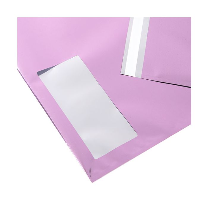 Enveloppes métallisées Rose vif, avec fenêtre 30,5 x 23 cm (100 pièces) [MMW129PK]