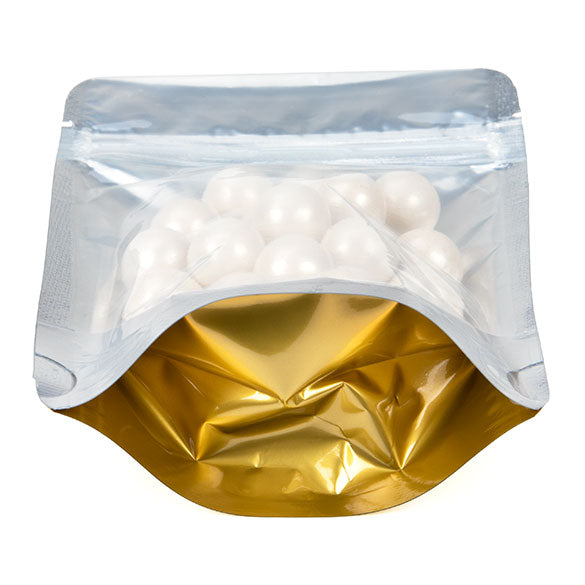 Doypack avec le dos doré 10.2x6x15.2cm | 57g (100 pièces) [ZBGG2]
