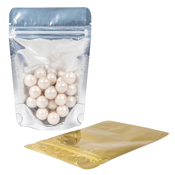 Doypack avec le dos doré 10.2x6x15.2cm | 57g (100 pièces) [ZBGG2]