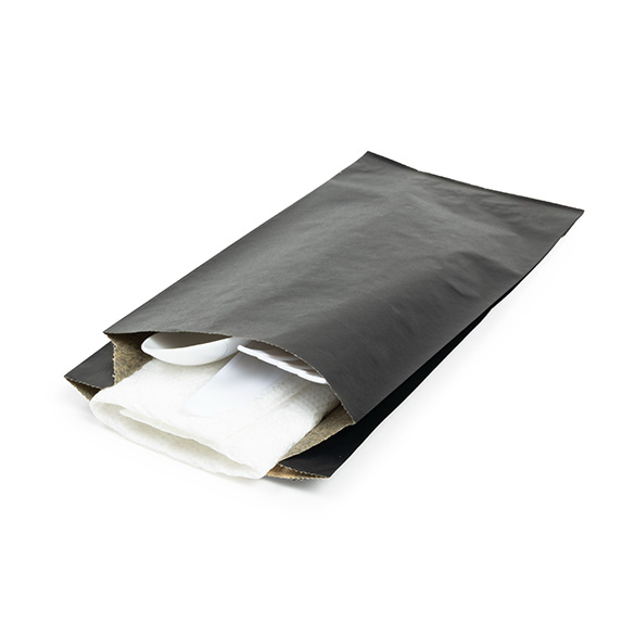 Sacs noirs résistants à la graisse 8,9x2,9x19,7 cm (100 pcs) [GPB1B]