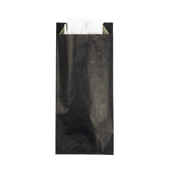 Sacs noirs résistants à la graisse 8,9x2,9x19,7 cm (100 pcs) [GPB1B]