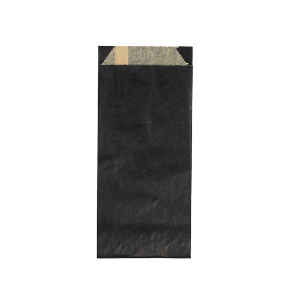 Sacs noirs résistants à la graisse 8,9x2,9x19,7 cm (100 pcs) [GPB1B]