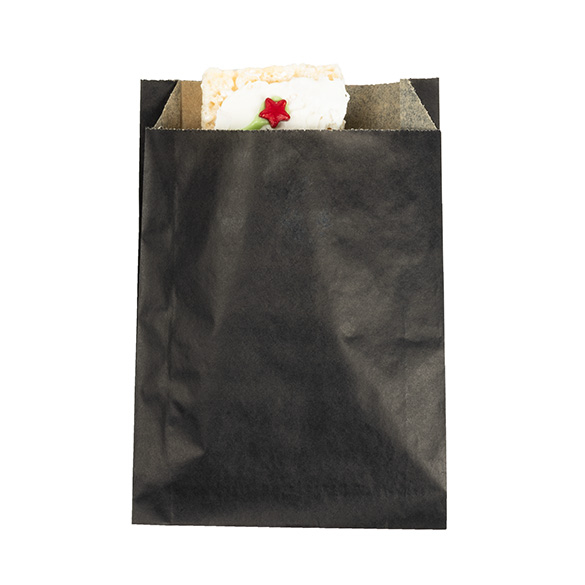 Sacs noirs résistants à la graisse 12,1x2,9x17,1 cm (100 pcs) [GPB3B]